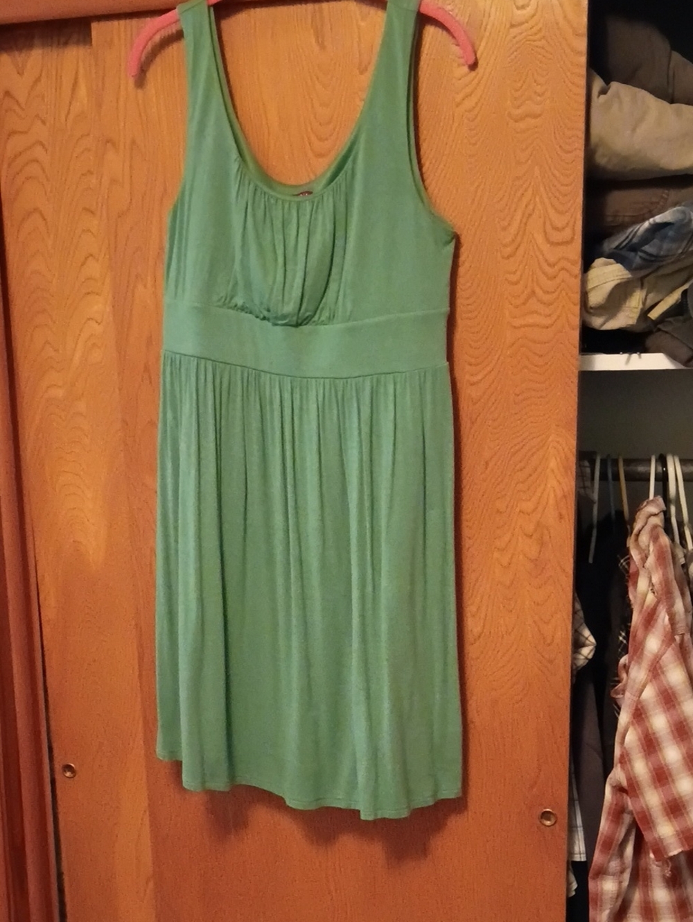 Merona Green Sleeveless Scoop-Neck Knit Dress